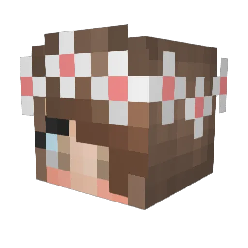 QueenBee735 Minecraft avatar head, 3D render