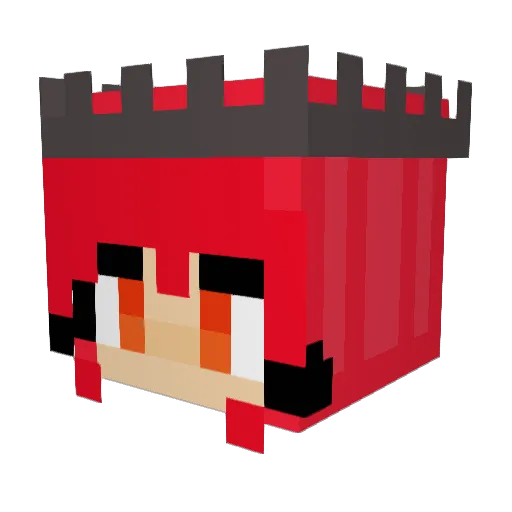 QueenBeech23 Minecraft avatar head, 3D render