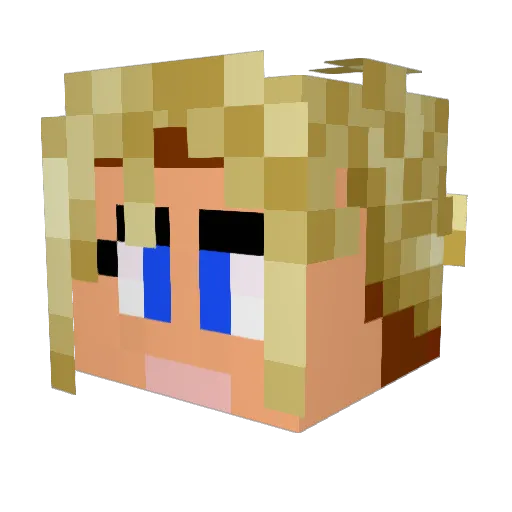 QueenBooboo Minecraft avatar head, 3D render