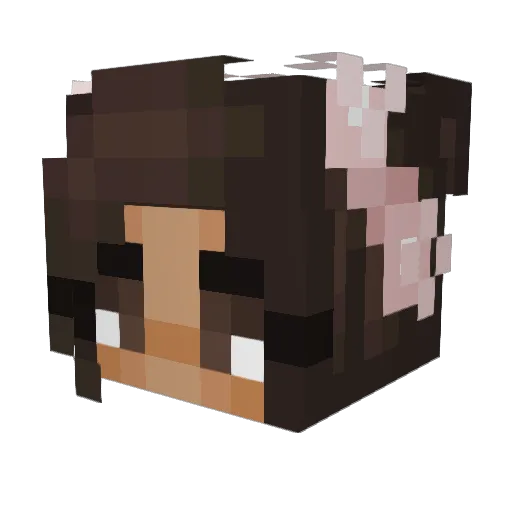QueenBriyonce Minecraft avatar head, 3D render