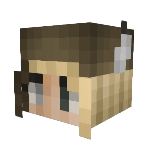QueenBrunhilde Minecraft avatar head, 3D render