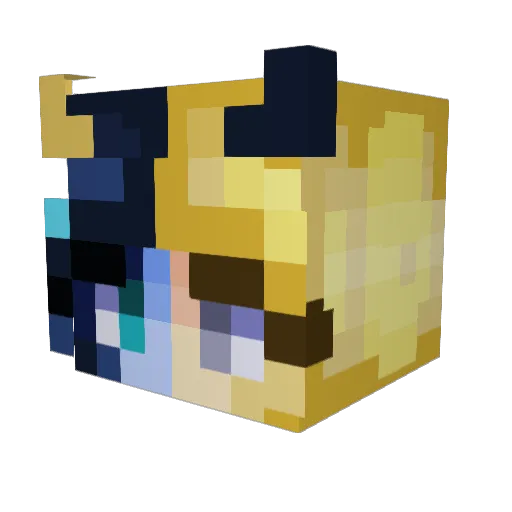 QueenCheesey_ Minecraft avatar head, 3D render