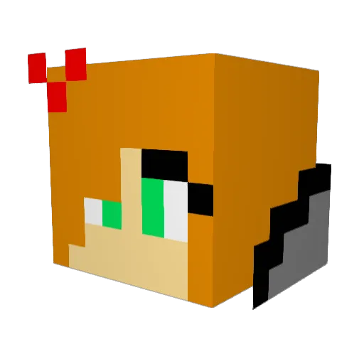 QueenCindy Minecraft avatar head, 3D render