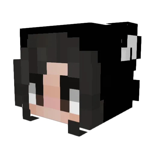 QueenClaudiaR Minecraft avatar head, 3D render