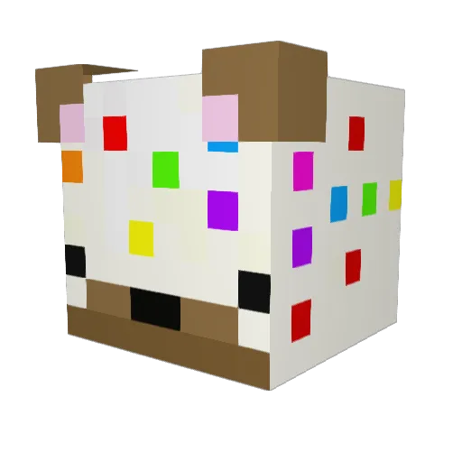 QueenCreator Minecraft avatar head, 3D render