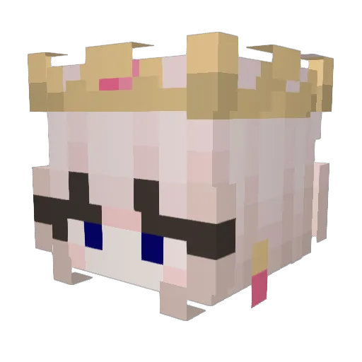 QueenDaisyy Minecraft avatar head, 3D render