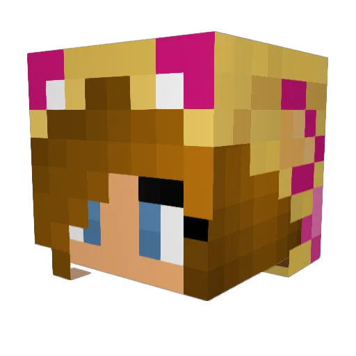QueenDarcey0602 Minecraft avatar head, 3D render