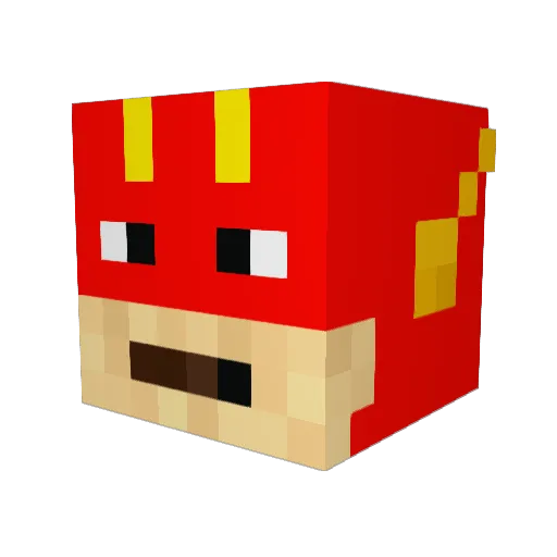 QueenElizabethII Minecraft avatar head, 3D render