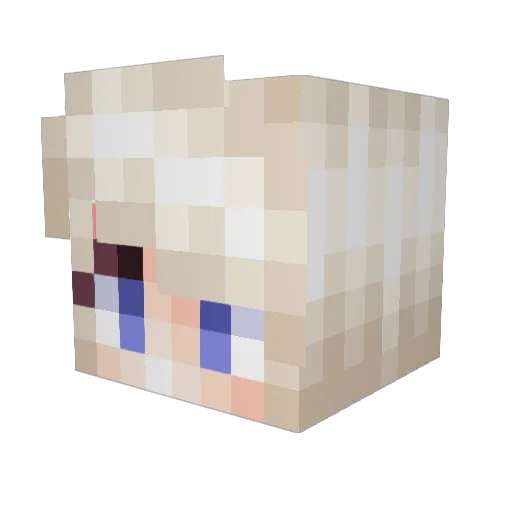 QueenElsa187 Minecraft avatar head, 3D render
