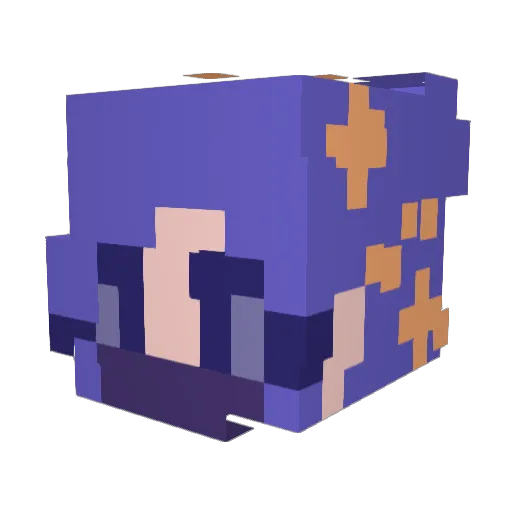 QueenEmmaJean Minecraft avatar head, 3D render