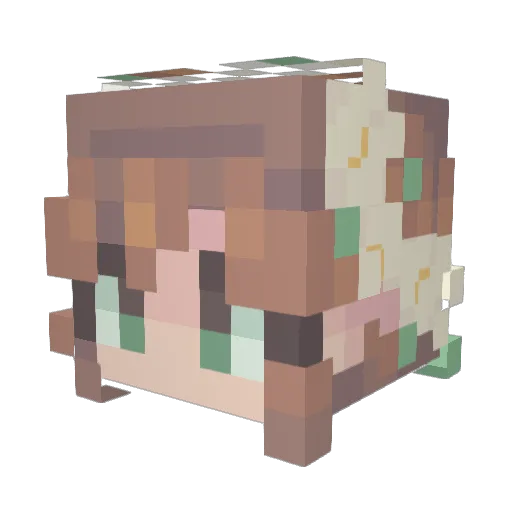 QueenEzza Minecraft avatar head, 3D render