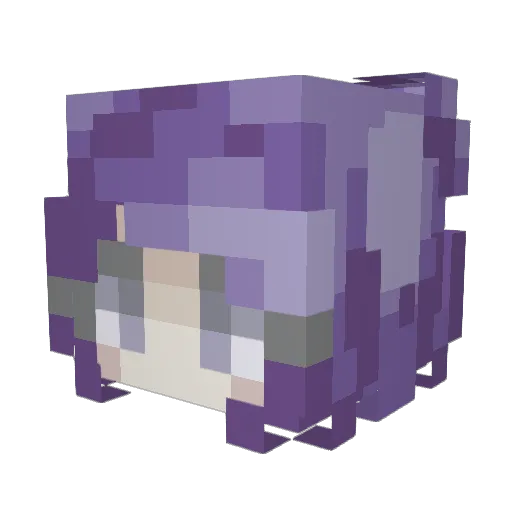 QueenFiggy Minecraft avatar head, 3D render