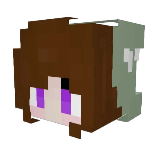 QueenFirefly Minecraft avatar head, 3D render
