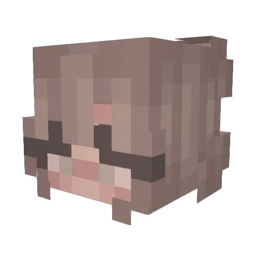 QueenFlamingoH Minecraft avatar head, 3D render