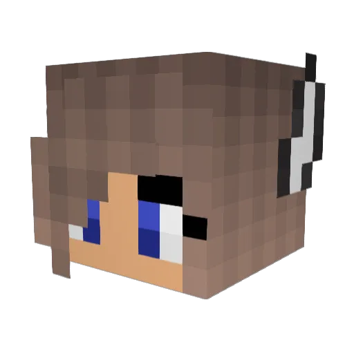 QueenGalaxyy Minecraft avatar head, 3D render