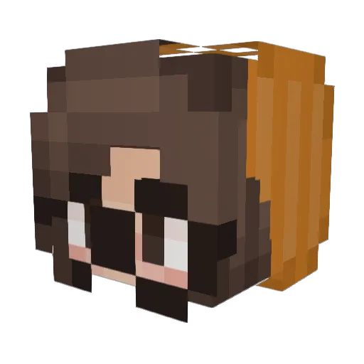 QueenGoofyGoober Minecraft avatar head, 3D render