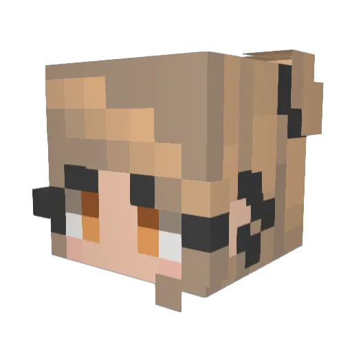 QueenGrimm_ Minecraft avatar head, 3D render