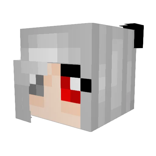 QueenGullible Minecraft avatar head, 3D render
