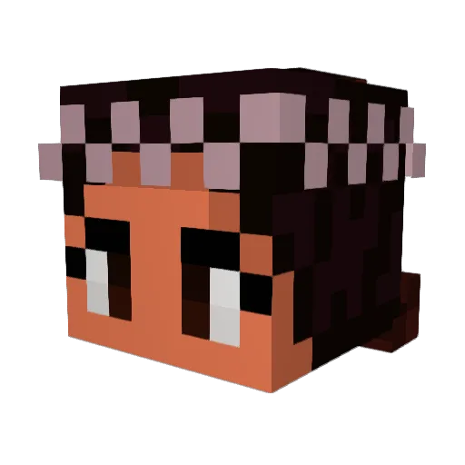 QueenHimmie Minecraft avatar head, 3D render