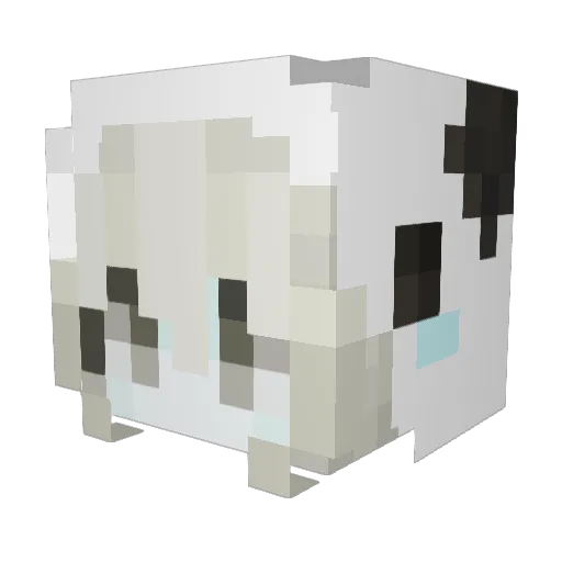 QueenIZA Minecraft avatar head, 3D render