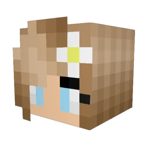 QueenIsabel Minecraft avatar head, 3D render