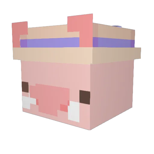 QueenJMonkey Minecraft avatar head, 3D render