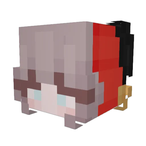 QueenJester Minecraft avatar head, 3D render