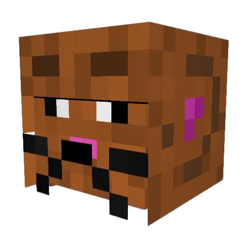 QueenKaty Minecraft avatar head, 3D render