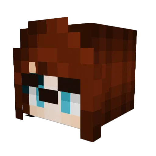 QueenKyrae Minecraft avatar head, 3D render