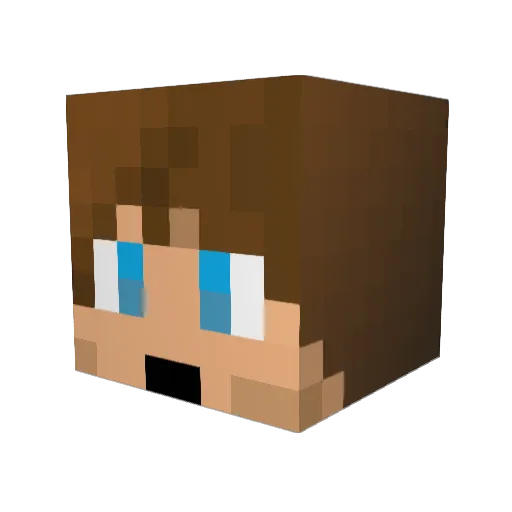 QueenLLC Minecraft avatar head, 3D render