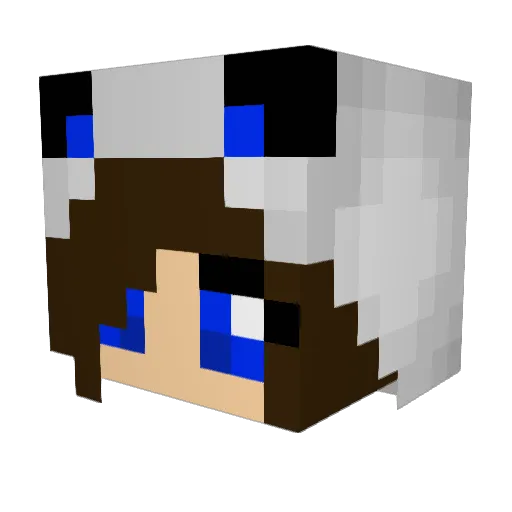 QueenLord Minecraft avatar head, 3D render
