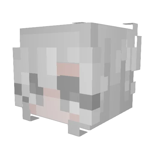 QueenLuna1114 Minecraft avatar head, 3D render