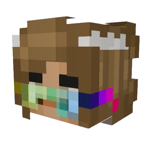 QueenMaras Minecraft avatar head, 3D render