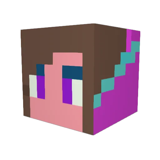 QueenMary1 Minecraft avatar head, 3D render