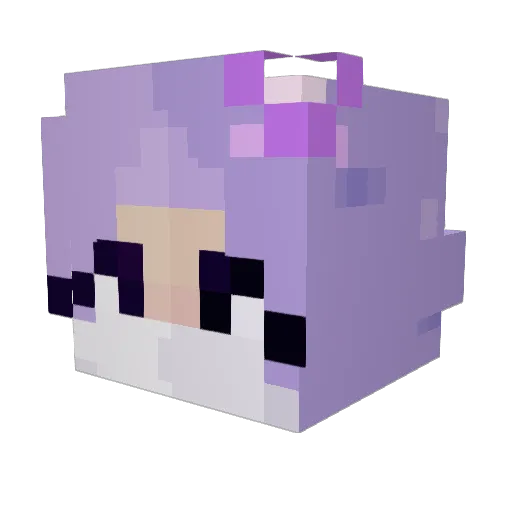 QueenMelody676 Minecraft avatar head, 3D render