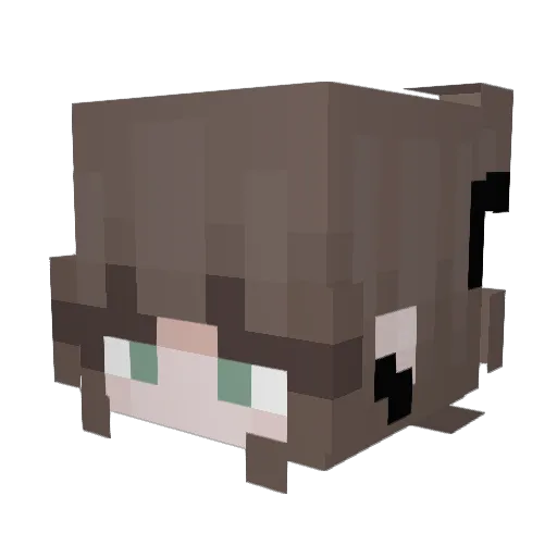 QueenMichelle Minecraft avatar head, 3D render