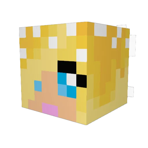 QueenNeo Minecraft avatar head, 3D render