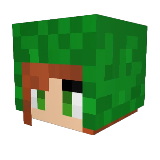 QueenNicci Minecraft avatar head, 3D render