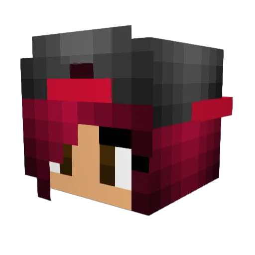 QueenNici Minecraft avatar head, 3D render