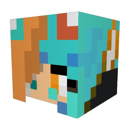QueenOfAllChaos Minecraft avatar head, 3D render