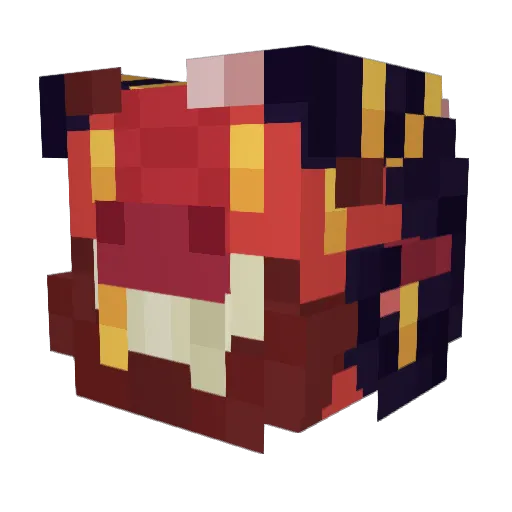 QueenOfArts Minecraft avatar head, 3D render