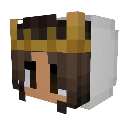 QueenOfMayhem Minecraft avatar head, 3D render