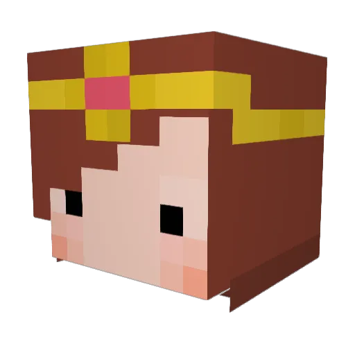 QueenOfNoobs Minecraft avatar head, 3D render