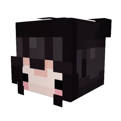 QueenOfPotatoes2 Minecraft avatar head, 3D render
