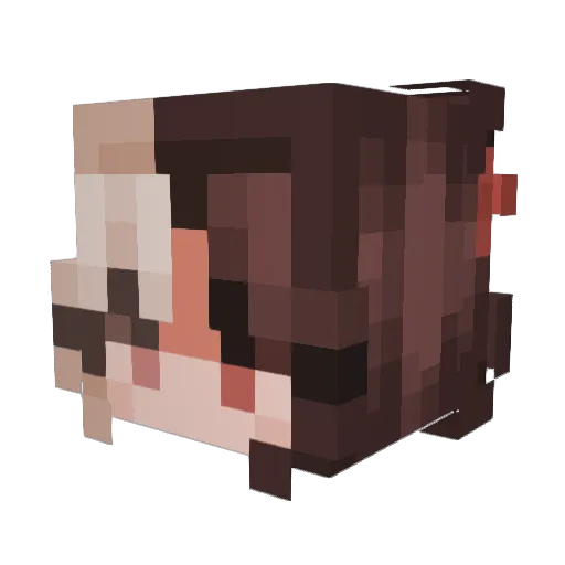 QueenOfTheCards Minecraft avatar head, 3D render