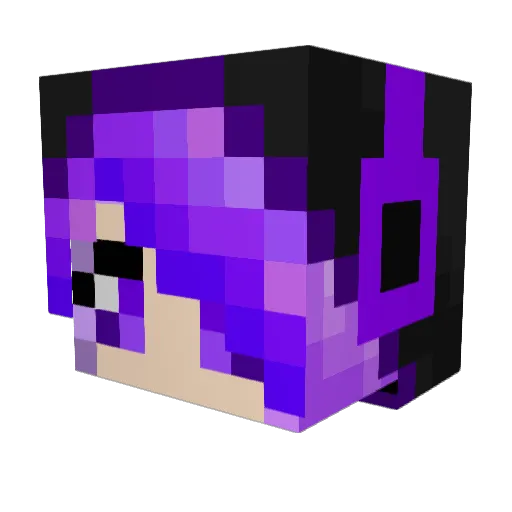 QueenRose13 Minecraft avatar head, 3D render
