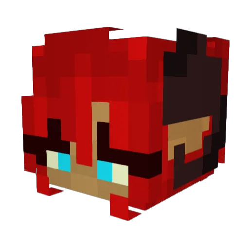 QueenRyley Minecraft avatar head, 3D render