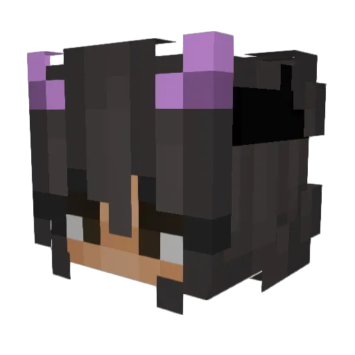 QueenSD3 Minecraft avatar head, 3D render