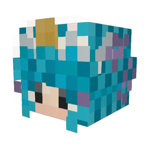 QueenSalem Minecraft avatar head, 3D render