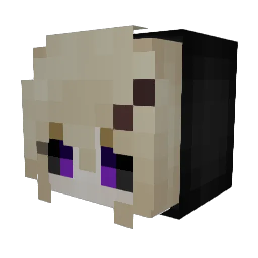 QueenShimrit Minecraft avatar head, 3D render